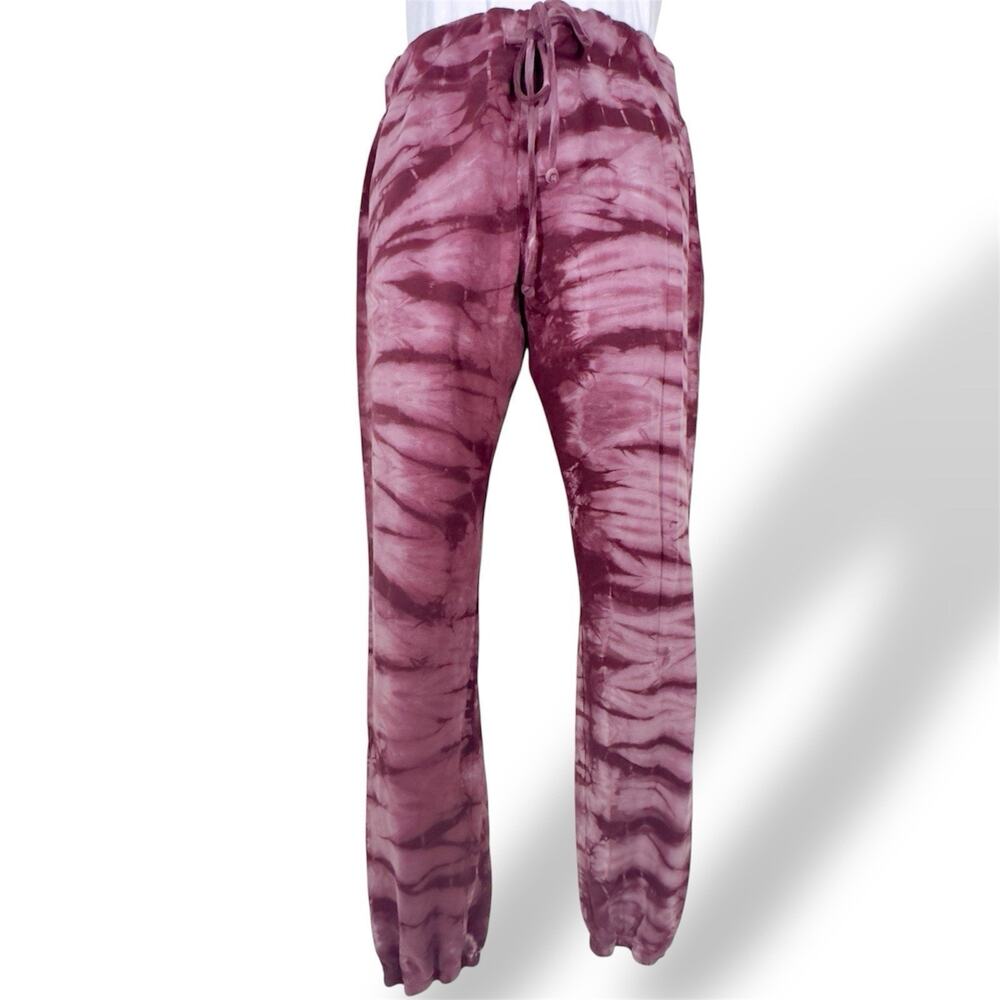 Johnny Was Calme Jogger Tie Dye Purple Pink Organic Cotton Blend Pants Size S